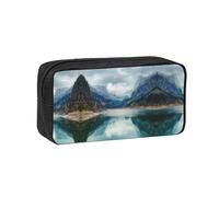 EZDLOWVBA Natural Mountain Landscape Print Pencil Case for Boys Girls Secondary School Pen Holder for Kids Girls Pen Pouch Pencil Bag Office College Stationery