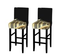 EZDLOWVBA Novel Music Note Print Bar Stool Covers With Back, Stretch Stools Slipcovers Removable Low Back Swivel Chair Covers(1/2/4pcs)