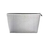 EZDLOWVBA Old White Brick Wall Print Makeup Bag Cosmetic Bag for Purse Travel Make Up Organizer for Handbag,Waterproof Beauty Pouch for Women and Girls