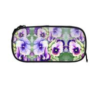 EZDLOWVBA Pansy Perfection Print Pencil Cases Boys Girls Lovely Pencilcase with Zip Organizer for Students Pencil Case for Daughter Son Desk Pencil Pouch