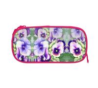 EZDLOWVBA Pansy Perfection Print Pencil Cases Boys Girls Lovely Pencilcase with Zip Organizer for Students Pencil Case for Daughter Son Desk Pencil Pouch
