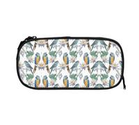 EZDLOWVBA Parrots On Branches Print Pencil Cases Boys Girls Lovely Pencilcase with Zip Organizer for Students Pencil Case for Daughter Son Desk Pencil Pouch