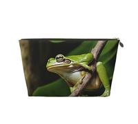 EZDLOWVBA Peace Tree Frog Print Makeup Bag Cosmetic Bag for Purse Travel Make Up Organizer for Handbag,Waterproof Beauty Pouch for Women and Girls