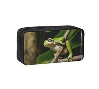 EZDLOWVBA Peace Tree Frog Print Portable Student Kids Pencil Case Pen Bag Durable Stationery Pouch,Capacity Bag Pouch Holder