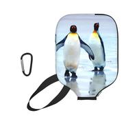 EZDLOWVBA Penguin Print Pickleball Paddle Cover, Neoprene Racket Sleeve with Zipper, 11.6'' * 8.7'' Soft & Durable Pickleball Paddle Protection Cover