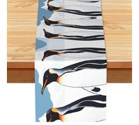 EZDLOWVBA Penguin Print Table Runner 13 X 72 Inch Table Cover Kitchen Dining Table Decor For Home Party Restaurant Table