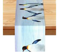 EZDLOWVBA Penguin Print Table Runner 13 X 72 Inch Table Cover Kitchen Dining Table Decor For Home Party Restaurant Table