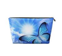 EZDLOWVBA Personalized Beauty Butterfly Print Makeup Bag Cosmetic Bag for Purse Travel Make Up Organizer for Handbag,Waterproof Beauty Pouch for Women and Girls
