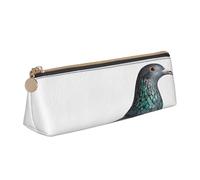EZDLOWVBA Pigeon Print Cute Pencil Case for Girls Boys,Leather Stationery Organizer Box School Office Supplies Case