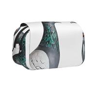 EZDLOWVBA Pigeon Print Pencil Case Large Capacity Pen Pouch Pencil Bag with 2 Compartments Pen Holder Organizer Stationery Bag