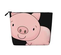 EZDLOWVBA Piggy Print Piggy Print Fake Hemp Makeup Bag â€“ Travel, and Daily Storage Essential â€“ Reusable Cosmetic Bag, Zipper Pouch, Make-Up Tool
