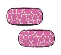 EZDLOWVBA Pink Giraffe Texture Print Pencil Cases Boys Girls Lovely Pencilcase with Zip Organizer for Students Pencil Case for Daughter Son Desk Pencil Pouch