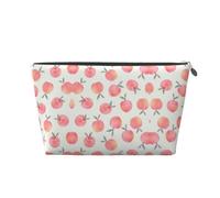 EZDLOWVBA Pink Peach Pattern Print Makeup Bag Cosmetic Bag for Purse Travel Make Up Organizer for Handbag,Waterproof Beauty Pouch for Women and Girls