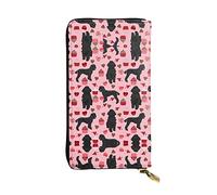 EZDLOWVBA Pink Poodles Dogs Print Women Wallets,Large Capacity Clutch Purse for Women Ladie Men Wallet Clearance Credit Card Holder Pu Handbag