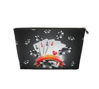 EZDLOWVBA Poker Tournament Print Makeup Bag Cosmetic Bag for Purse Travel Make Up Organizer for Handbag,Waterproof Beauty Pouch for Women and Girls