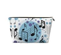 EZDLOWVBA Polka Dot Music Note Print Makeup Bag Cosmetic Bag for Purse Travel Make Up Organizer for Handbag,Waterproof Beauty Pouch for Women and Girls