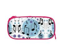EZDLOWVBA Polka Dot Music Note Print Pencil Cases Boys Girls Lovely Pencilcase with Zip Organizer for Students Pencil Case for Daughter Son Desk Pencil Pouch