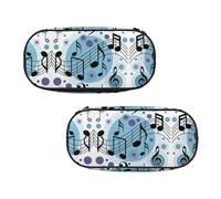 EZDLOWVBA Polka Dot Music Note Print Pencil Cases Boys Girls Lovely Pencilcase with Zip Organizer for Students Pencil Case for Daughter Son Desk Pencil Pouch