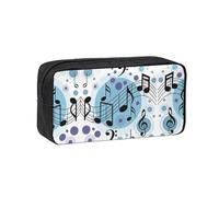 EZDLOWVBA Polka Dot Music Note Print Portable Student Kids Pencil Case Pen Bag Durable Stationery Pouch,Capacity Bag Pouch Holder