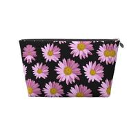 EZDLOWVBA Polka Dot Pink Flower Print Makeup Bag Cosmetic Bag for Purse Travel Make Up Organizer for Handbag,Waterproof Beauty Pouch for Women and Girls