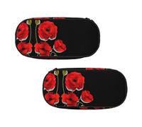 EZDLOWVBA Poppy Flowers Vivid Petals Print Pencil Cases Boys Girls Lovely Pencilcase with Zip Organizer for Students Pencil Case for Daughter Son Desk Pencil Pouch