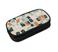 EZDLOWVBA Postal Stationery Print Pencil Cases Boys Girls Lovely Pencilcase with Zip Organizer for Students Pencil Case for Daughter Son Desk Pencil Pouch