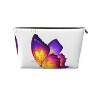 EZDLOWVBA Purple Butterfly Print Makeup Bag Cosmetic Bag for Purse Travel Make Up Organizer for Handbag,Waterproof Beauty Pouch for Women and Girls