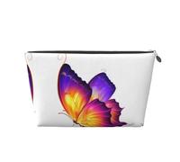 EZDLOWVBA Purple Butterfly Print Makeup Bag Cosmetic Bag for Purse Travel Make Up Organizer for Handbag,Waterproof Beauty Pouch for Women and Girls