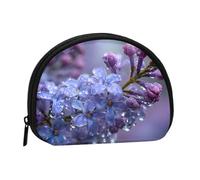 EZDLOWVBA Purple Lilac Print Printed Mini Coin Purse with Zipper â€“ Small Wallet for Women & Men, Compact Travel Money Organizer