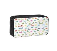 EZDLOWVBA Rabbits in Different Poses Jumping Running Print Portable Student Kids Pencil Case Pen Bag Durable Stationery Pouch,Capacity Bag Pouch Holder