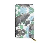 EZDLOWVBA Rabbits Manatees Print Women Wallets,Large Capacity Clutch Purse for Women Ladie Men Wallet Clearance Credit Card Holder Pu Handbag