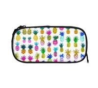 EZDLOWVBA Rainbow Pineapple Print Pencil Cases Boys Girls Lovely Pencilcase with Zip Organizer for Students Pencil Case for Daughter Son Desk Pencil Pouch