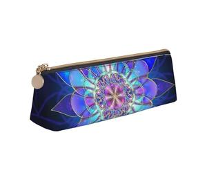 EZDLOWVBA Rectangle Flower Pattern Print Cute Pencil Case for Girls Boys,Leather Stationery Organizer Box School Office Supplies Case