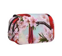 EZDLOWVBA Red Birds Branch Blossom Print Pencil Case Large Capacity Pen Pouch Pencil Bag with 2 Compartments Pen Holder Organizer Stationery Bag
