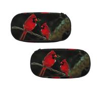 EZDLOWVBA Red Birds Fauna Wild Print Pencil Cases Boys Girls Lovely Pencilcase with Zip Organizer for Students Pencil Case for Daughter Son Desk Pencil Pouch