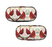 EZDLOWVBA Red Birds Print Pencil Cases Boys Girls Lovely Pencilcase with Zip Organizer for Students Pencil Case for Daughter Son Desk Pencil Pouch