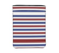 EZDLOWVBA Red Blue White Gray Stripes Print Protective Book Sleeve, Waterproof Book Cover Pouch, Portable Book Pouch for Paperback Hardcover, Book Lovers Gift
