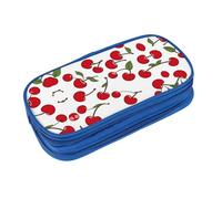 EZDLOWVBA Red Cherries Print Pencil Cases Boys Girls Lovely Pencilcase with Zip Organizer for Students Pencil Case for Daughter Son Desk Pencil Pouch