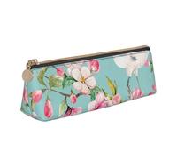 EZDLOWVBA Red Heads Cranes Print Cute Pencil Case for Girls Boys,Leather Stationery Organizer Box School Office Supplies Case