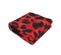 EZDLOWVBA Red Leopard Pattern Print Fleece Throw Blanket For Couch Sofa Bed, Cozy Fuzzy Soft Lightweight Warm Blankets For All Seasons