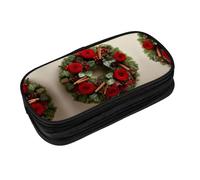 EZDLOWVBA Red Roses Print Pencil Cases Boys Girls Lovely Pencilcase with Zip Organizer for Students Pencil Case for Daughter Son Desk Pencil Pouch