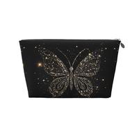 EZDLOWVBA Rhinestone Butterfly Print Makeup Bag Cosmetic Bag for Purse Travel Make Up Organizer for Handbag,Waterproof Beauty Pouch for Women and Girls