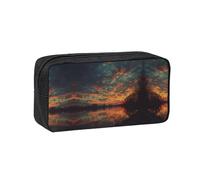 EZDLOWVBA River and The Great Sky Print Pencil Case for Boys Girls Secondary School Pen Holder for Kids Girls Pen Pouch Pencil Bag Office College Stationery