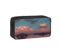 EZDLOWVBA River and The Great Sky Print Pencil Case for Boys Girls Secondary School Pen Holder for Kids Girls Pen Pouch Pencil Bag Office College Stationery