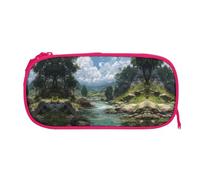 EZDLOWVBA River Scenery Print Pencil Cases Boys Girls Lovely Pencilcase with Zip Organizer for Students Pencil Case for Daughter Son Desk Pencil Pouch