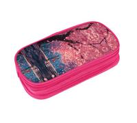 EZDLOWVBA Romantic Cherry Blossoms Print Pencil Cases Boys Girls Lovely Pencilcase with Zip Organizer for Students Pencil Case for Daughter Son Desk Pencil Pouch