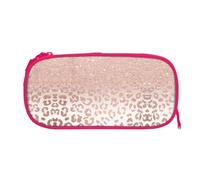 EZDLOWVBA Rose Gold Glitter Print Pencil Cases Boys Girls Lovely Pencilcase with Zip Organizer for Students Pencil Case for Daughter Son Desk Pencil Pouch