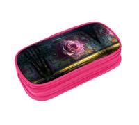EZDLOWVBA Rose Print Pencil Cases Boys Girls Lovely Pencilcase with Zip Organizer for Students Pencil Case for Daughter Son Desk Pencil Pouch