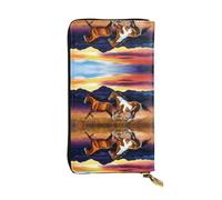 EZDLOWVBA Running Horses Print Women Wallets,Large Capacity Clutch Purse for Women Ladie Men Wallet Clearance Credit Card Holder Pu Handbag