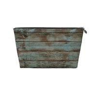 EZDLOWVBA Rustic Old Barn Wood Print Makeup Bag Cosmetic Bag for Purse Travel Make Up Organizer for Handbag,Waterproof Beauty Pouch for Women and Girls
